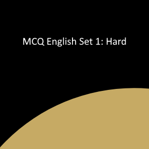 MCQ English Set 1