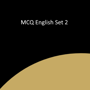 MCQ English Set 2