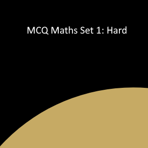 MCQ Maths Set 1
